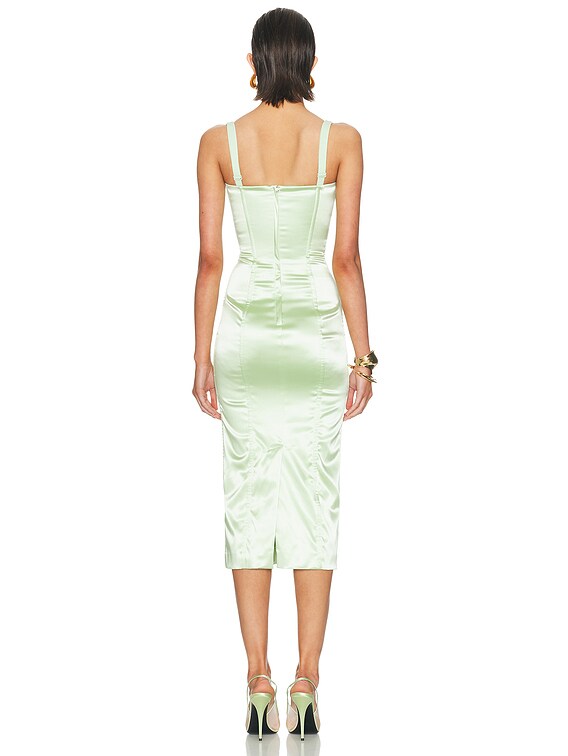 Dolce & Gabbana Bustier Midi Dress in Powder Sea Green | FWRD