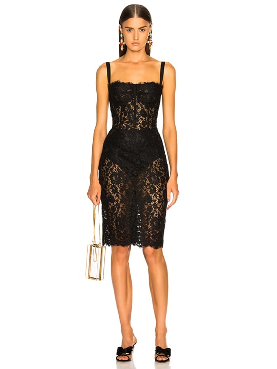 Dolce \u0026 Gabbana Lace Bustier Dress in 