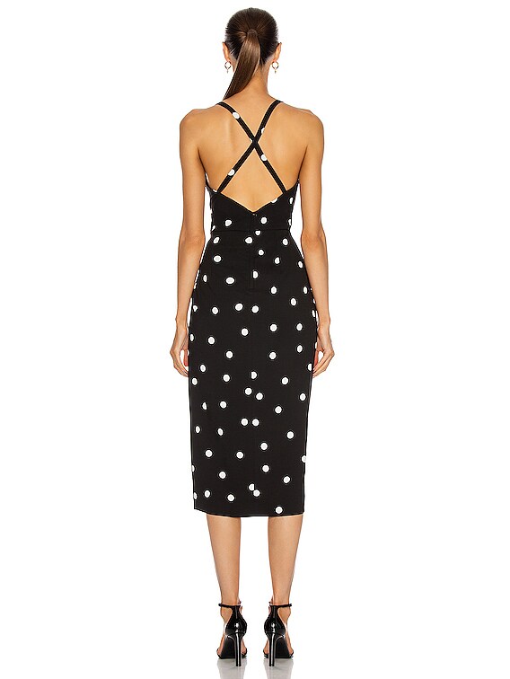 Dolce & Gabbana★素敵！Exclusive Black/White Polka Dot Dress Cotton calf-length corset dress with polka-dot print in