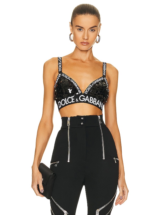 Dolce & Gabbana Embellished Bra in Black