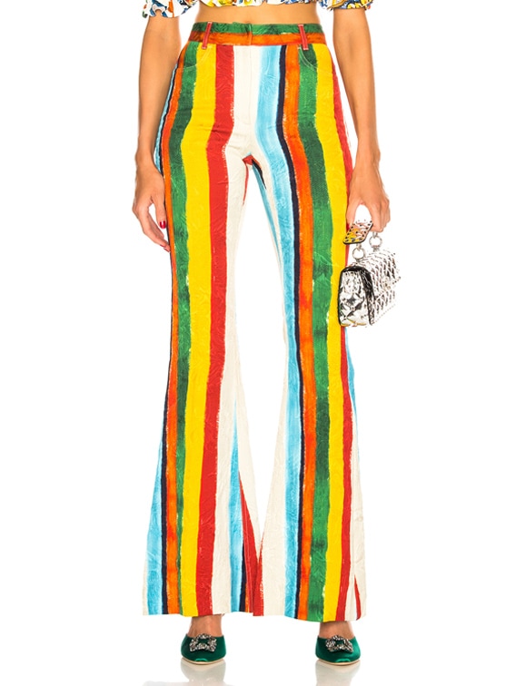 Waits - Rainbow Mist - Colourful rainbow printed rain trousers with star  reflector - Molo