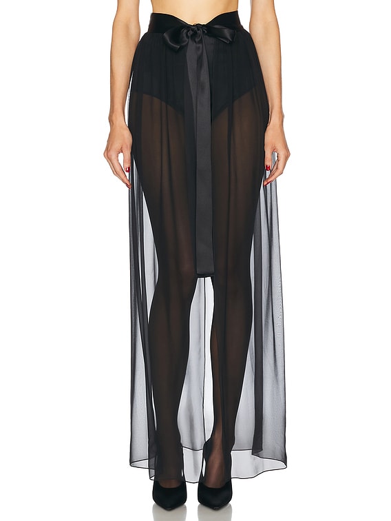スカート DOLCE & GABBANA SKIRTS NERO Dolce & Gabbana Silk Skirt in Nero | FWRD