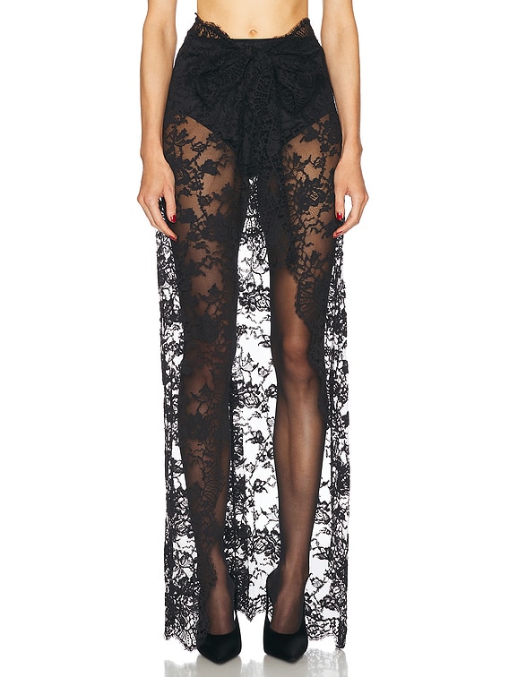 DOLCE&GABBANA★素敵！Cotton-blend lace skirt Long chantilly lace skirt in Black for Women | Dolce&Gabbana® US