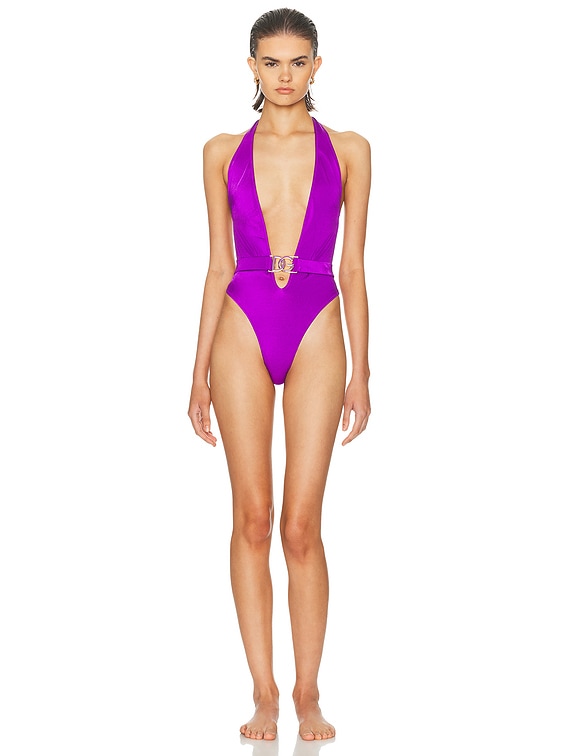 Dolce & Gabbana One Piece Swimsuit in Violet | FWRD
