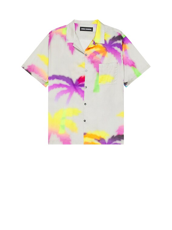 SPACE JUNK BLACK HAWAIIAN SHIRT - DOUBLE RAINBOUU