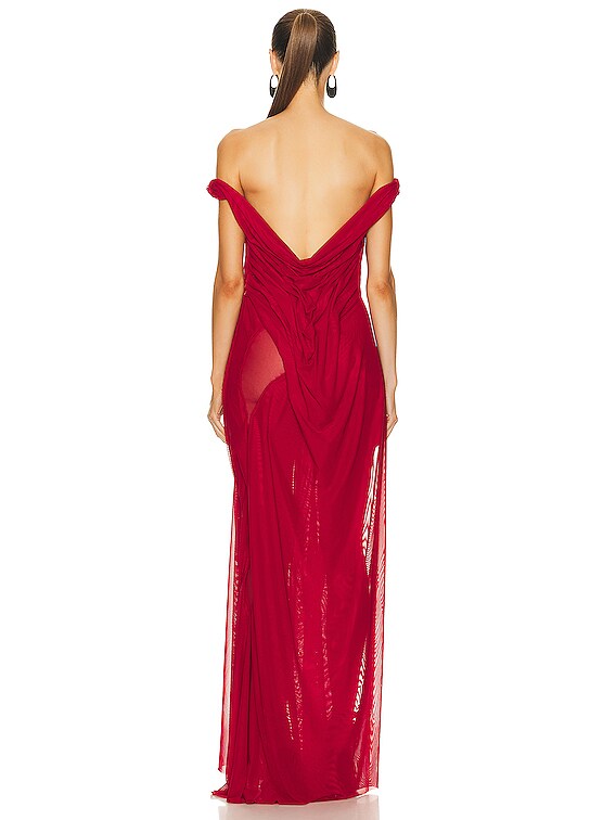 open lace back dress Half Moon Evening Dress  SANS FAFF