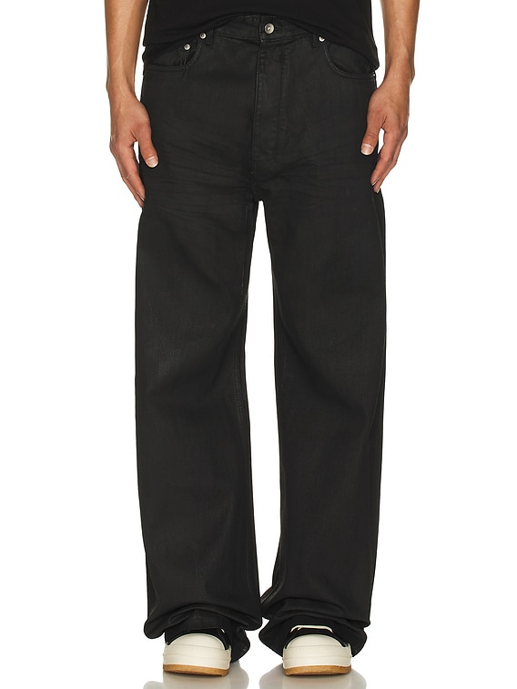 DRKSHDW by Rick Owens Geth Jeans in Black Wax | FWRD