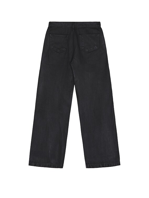 DRKSHDW by Rick Owens Geth Jeans in Black Wax | FWRD