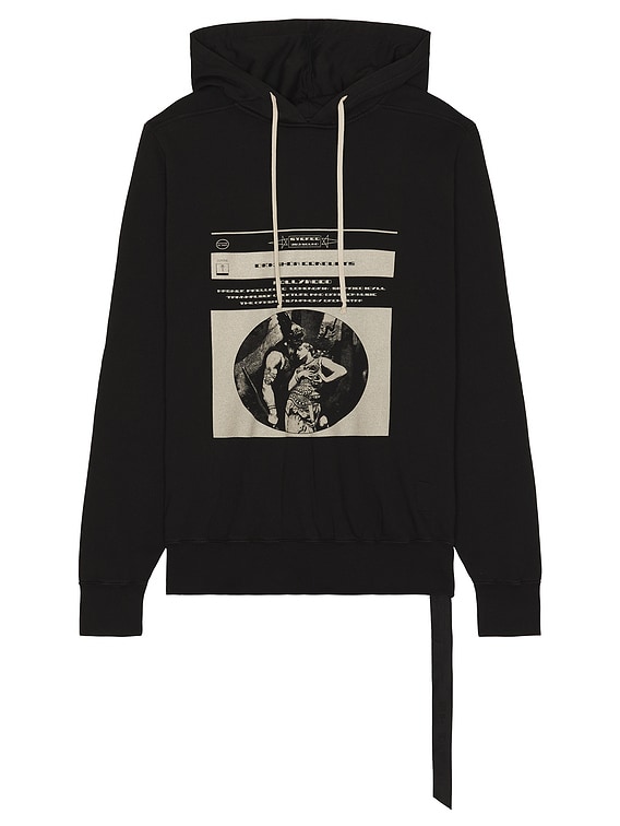 【正規店出品】RICK OWENS DRKSHDW OVERSIZED SWEATHOODIE BLACK DRKSHDW by Rick Owens Oversized Hoodie in Black & Pearl | FWRD