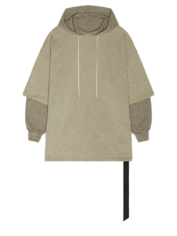 DRKSHDW by Rick Owens Tommy Hustler Hoodie in Grey Melange | FWRD