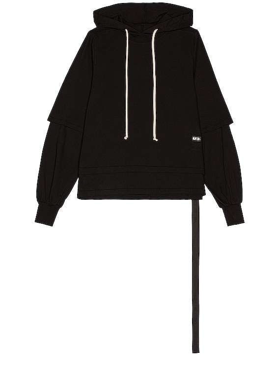 【国内即発】RICK OWENS DRKSHDW ZIPPED HUSTLER HOODIE Rick Owens DRKSHDW Black Zipped Hustler Hoodie Rick Owens