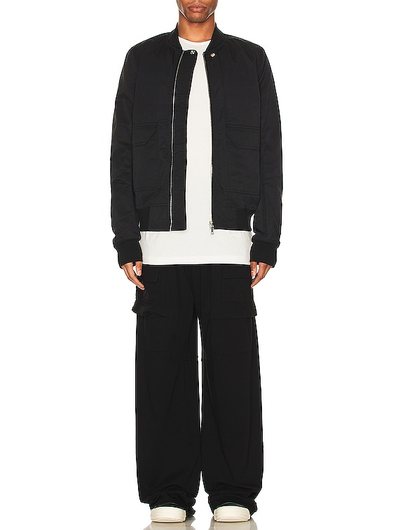 DRKSHDW by Rick Owens Lido Flight Jacket in Black | FWRD