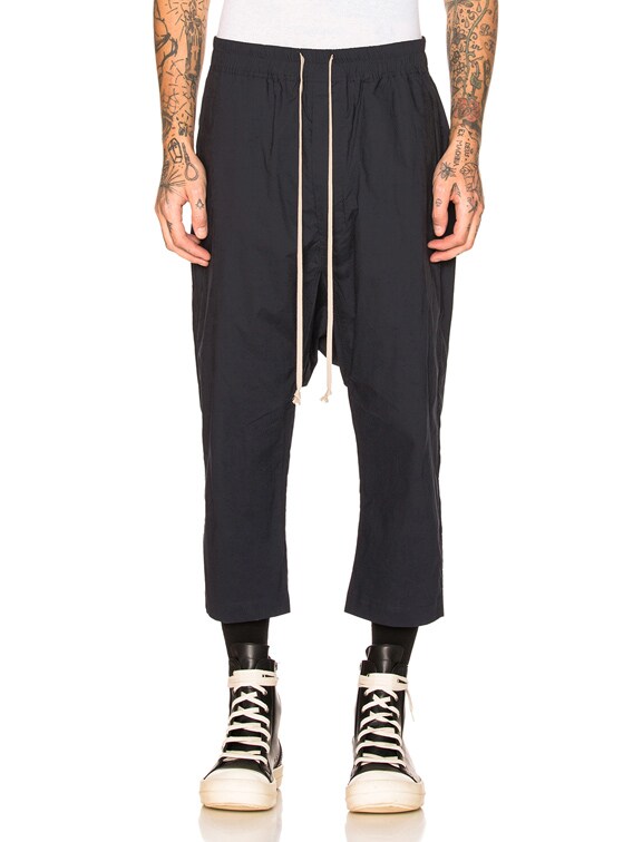 DRKSHDW by Rick Owens Drawstring Cropped Pants in Passport | FWRD