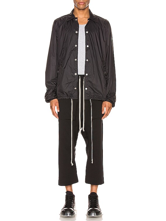 DRKSHDW by Rick Owens Cargo Drawstring Cropped Pant in Black | FWRD
