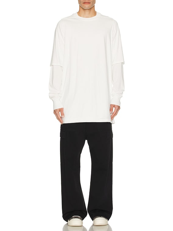 DRKSHDW by Rick Owens Hustler T in Milk | FWRD