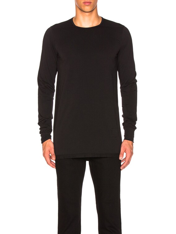 DRKSHDW by Rick Owens Long Sleeve Level Tee in Black | FWRD