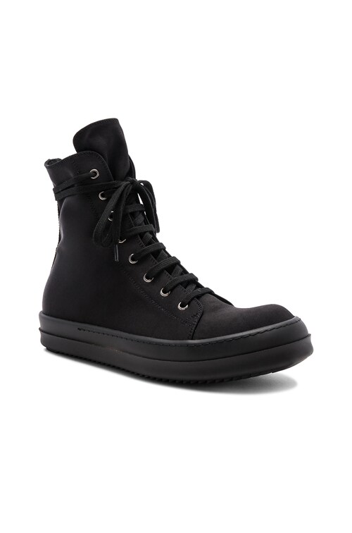 DRKSHDW by Rick Owens Vegan Sneakers in Black & Black | FWRD