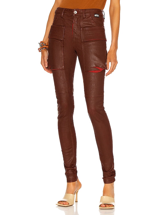 DRKSHDW by Rick Owens Easy Creatch Cut Skinny in Dark Cherry | FWRD