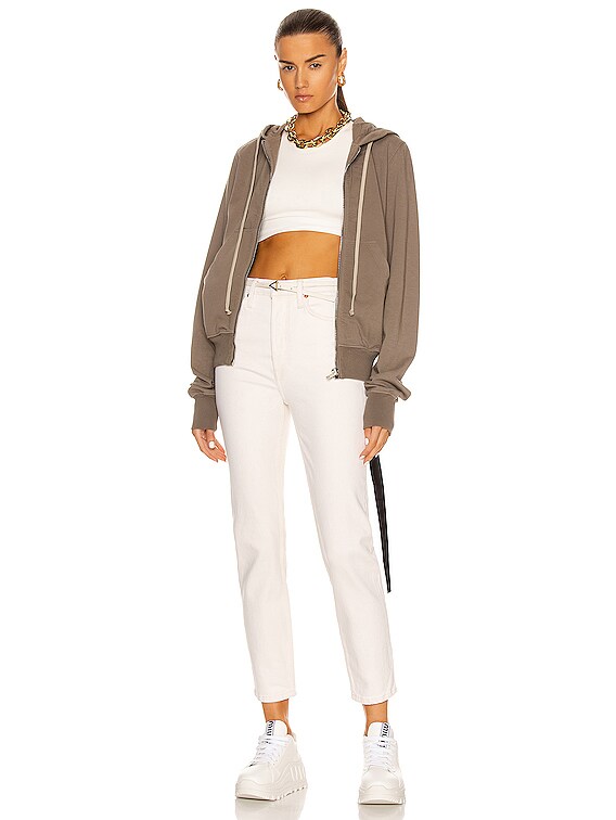 DRKSHDW by Rick Owens Jason Zip Hoodie in Dust | FWRD