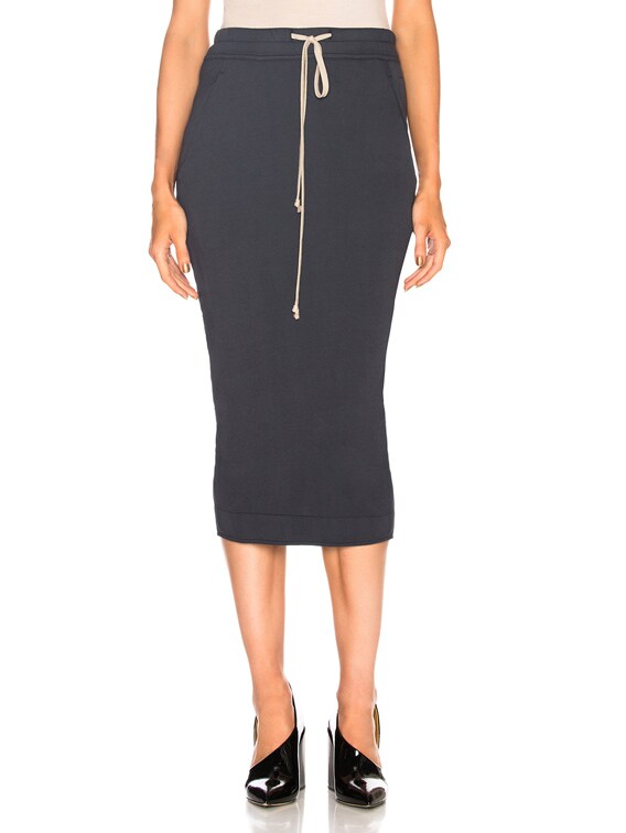 スカート RICK OWENS SOFT PILLAR LONG SKIRT Off-White Hollywood Soft Pillar Long Skirt by Rick Owens on Sale
