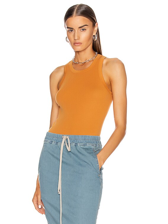 DRKSHDW by Rick Owens Rib Tank in Tangerine | FWRD