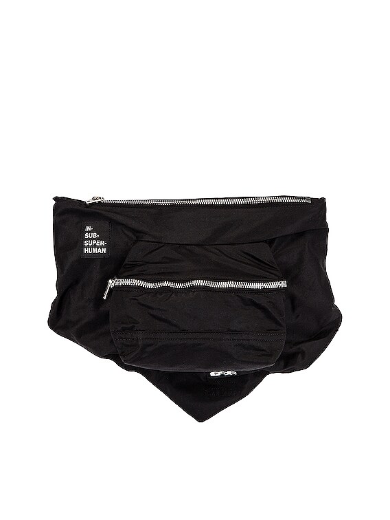 DRKSHDW by Rick Owens Bandana Cross Body Pouch Bag in Black DRKSHDW by Rick Owens Bandana Cross Body Pouch Bag in Black