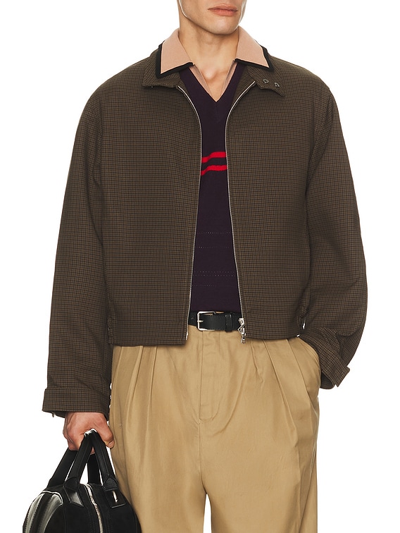 DRIES VAN NOTEN 麻綿ジャケット　 　　　　　　　ベルギー製 Dries Van Noten Varington Jacket in Mud | FWRD