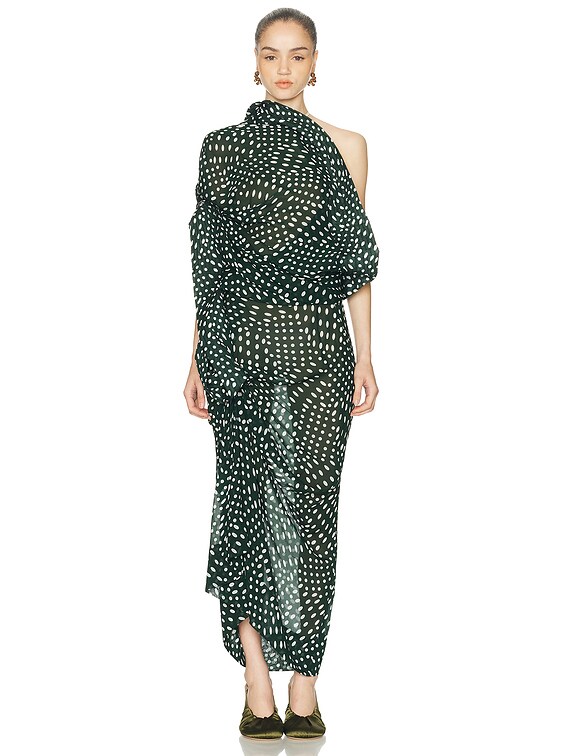 Dries Van Noten Dolla Dress in Bottle | FWRD
