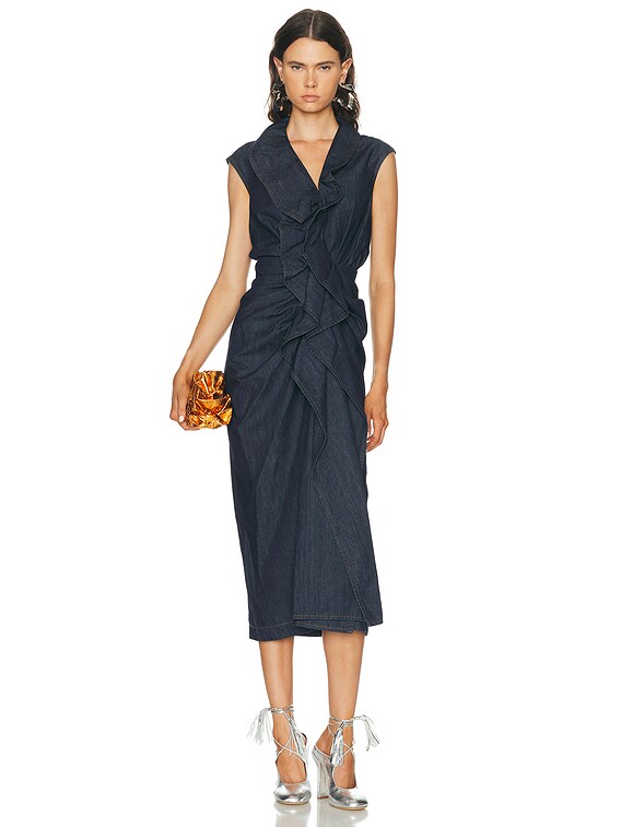 Dries Van Noten Davyl Dress in Indigo | FWRD
