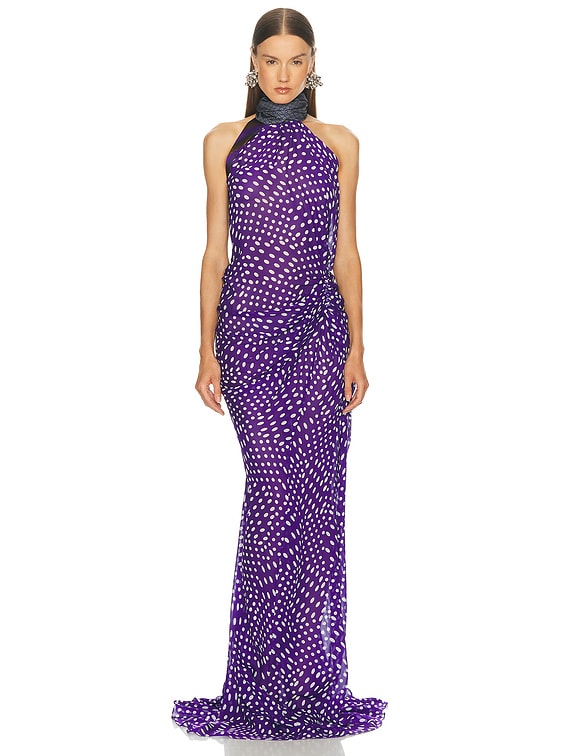 Dries Van Noten Devira Dress in Purple | FWRD