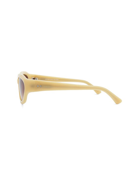 Dries Van Noten DVN 215 Sunglasses in Hay, Silver, & Brown