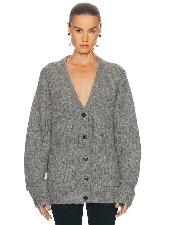 Dries Van Noten Tokas Cardigan in Mid Grey | FWRD