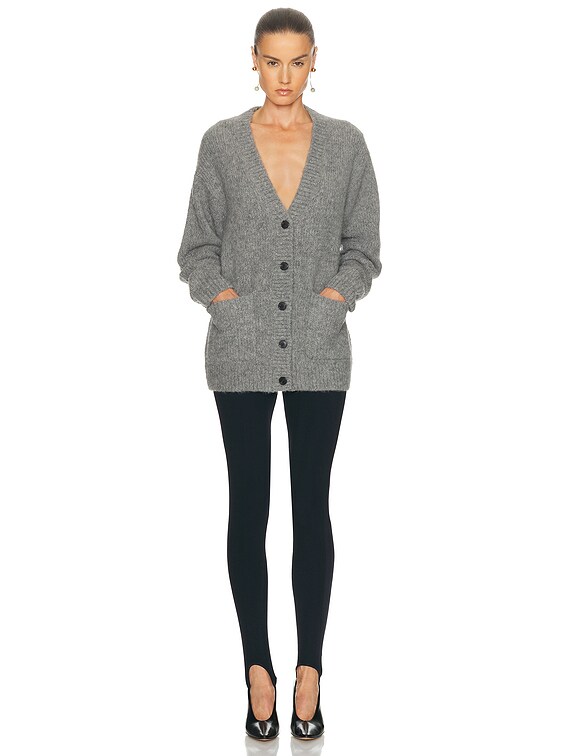 Dries Van Noten Tokas Cardigan in Mid Grey | FWRD