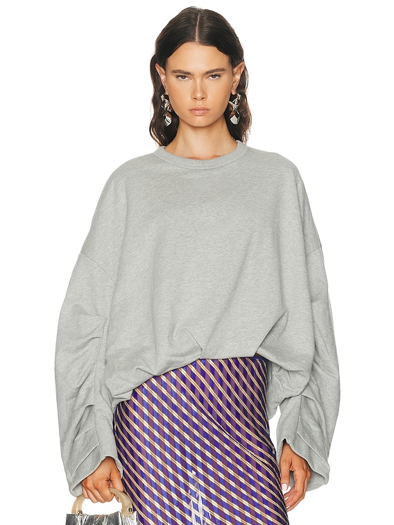 Dries Van Noten Hannett Sweatshirt in Grey Melange | FWRD