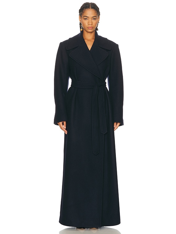 Dries Van Noten Rafaella Coat in Navy | FWRD