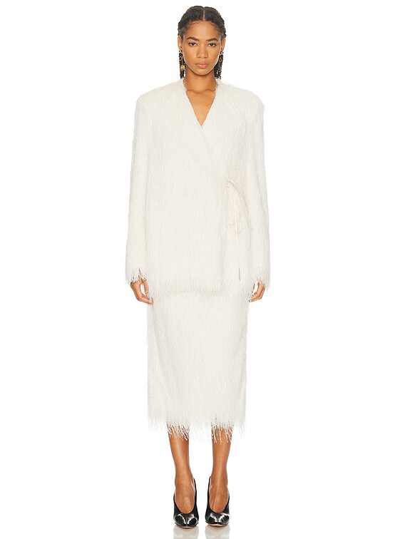 Dries Van Noten Rivla Short Coat in White | FWRD