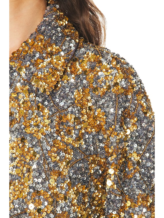 Dries Van Noten Vinnia Jacket in Silver | FWRD