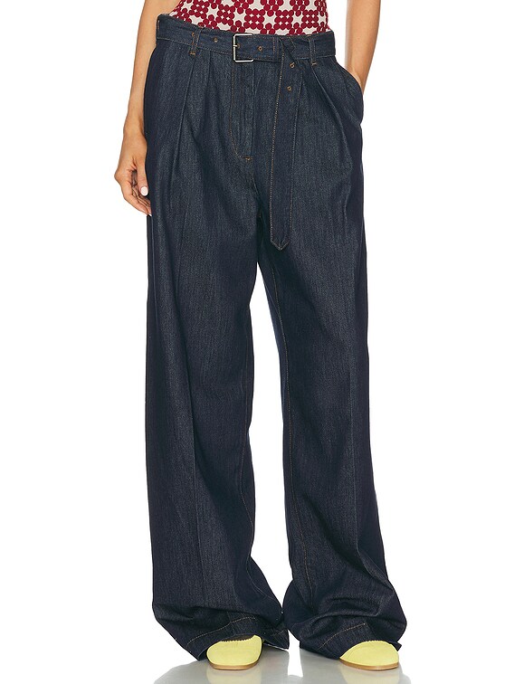 Dries Van Noten Peaches Pants in Indigo | FWRD