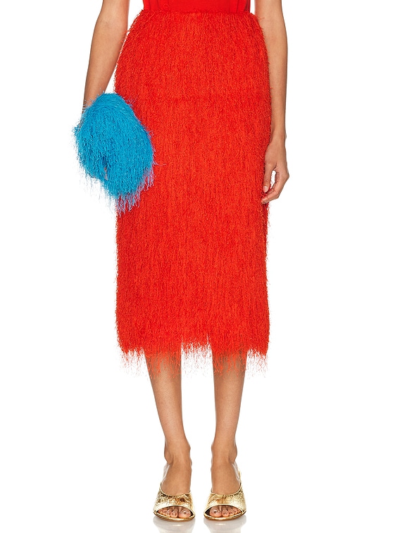 Dries Van Noten Sokna Skirt in Red | FWRD
