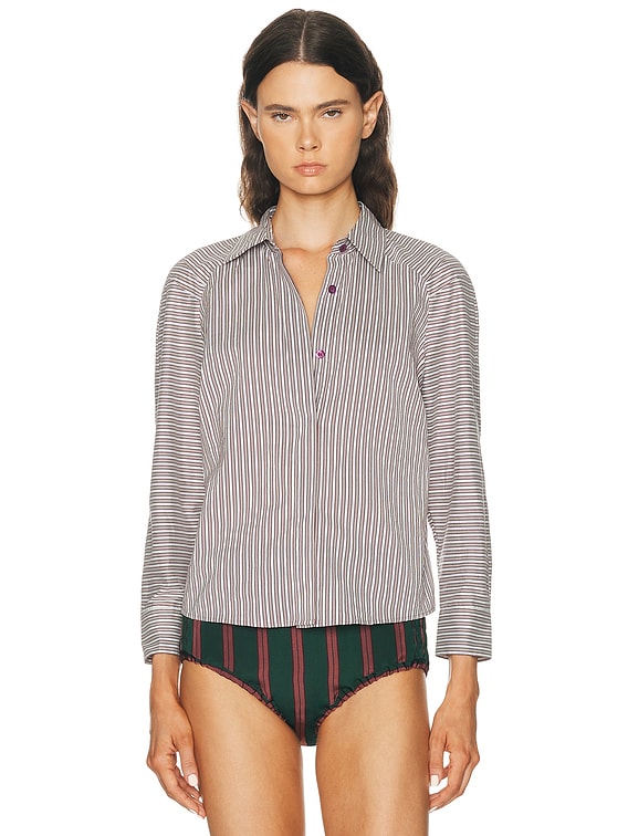 Dries Van Noten Clavinia Shirt in Brown | FWRD