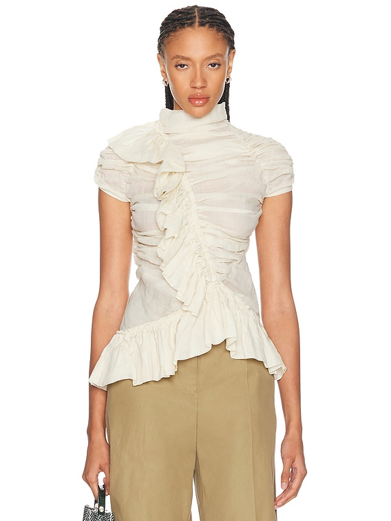 Dries Van Noten Chuchu Shirt in Ivory | FWRD