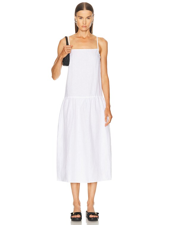 Deiji Studios Gathered Halter Dress in White | FWRD Deiji Studios Gathered Halter Dress in White | FWRD