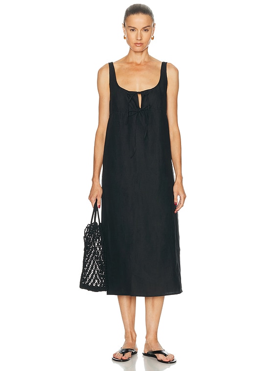 Deiji Studios Sleeveless Cord Dress in Black | FWRD