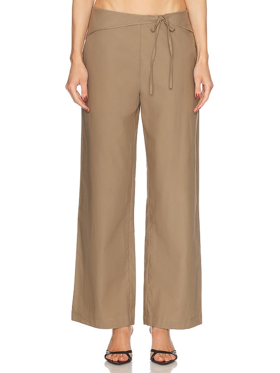 Deiji Studios Belted Pant in Clay | FWRD
