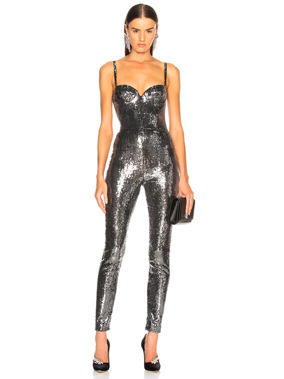 sequin skinny jumpsuit