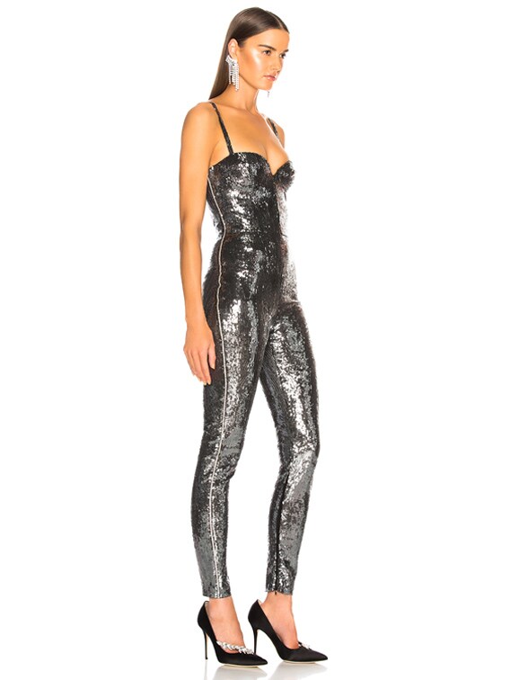 sequin skinny jumpsuit