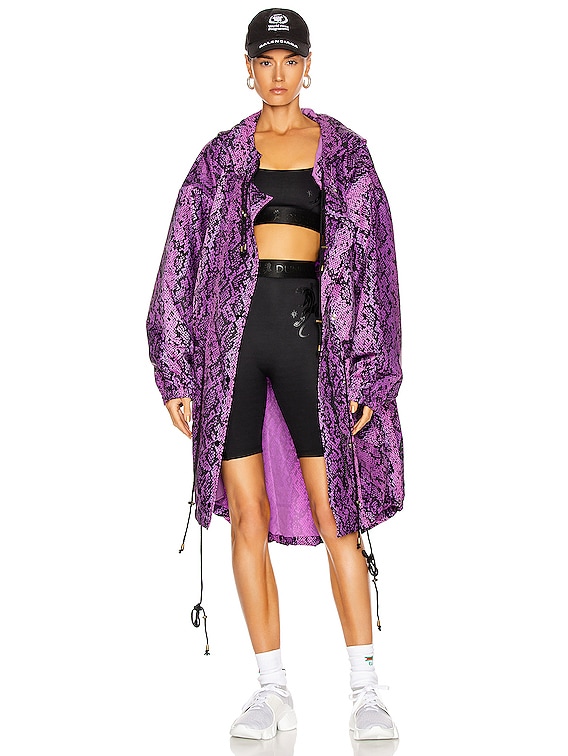 Dundas for FWRD Biker Shorts in Purple & Black Python Print high quality XSmall