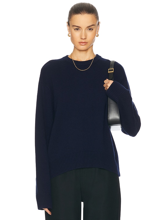 EAVES Lanie Wool Cashmere Sweater in Navy | FWRD