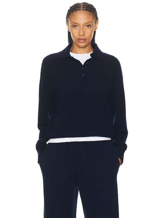 EAVES Hansen Wool Cashmere Sweater in Navy | FWRD