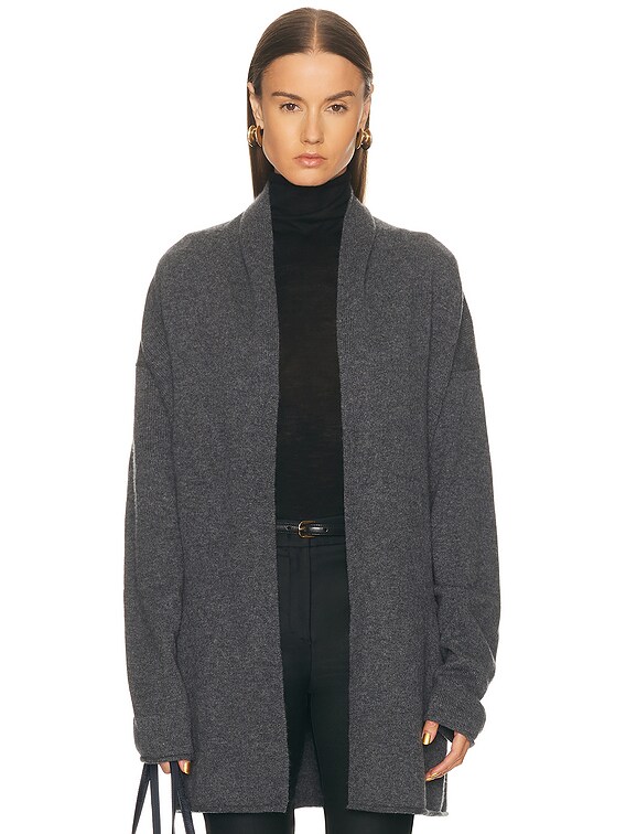 EAVES Biancka Oversized Core Cardigan in Grey | FWRD